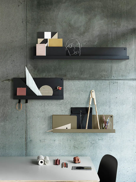 Folded Hyllor, 51 x 22 cm från Muuto - Grey - Jacobsen Plus