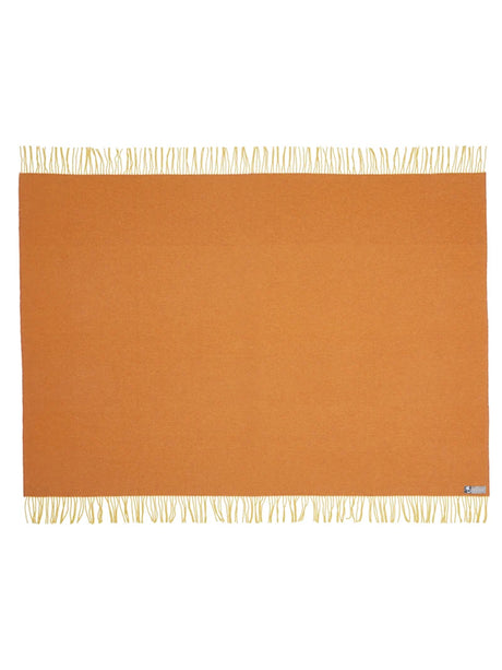 Silkeborg Uldspinderi - Franja Pläd, Solig aprikos, 170x140 cm - 2 - Jacobsen Plus
