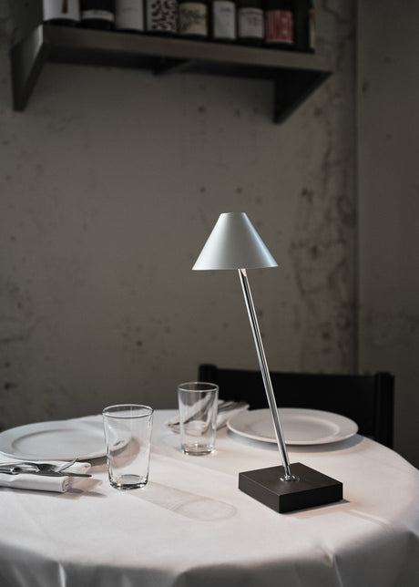 Santa & Cole - Gira Mini, portabel bordslampa - Naturligt aluminium - Jacobsen Plus
