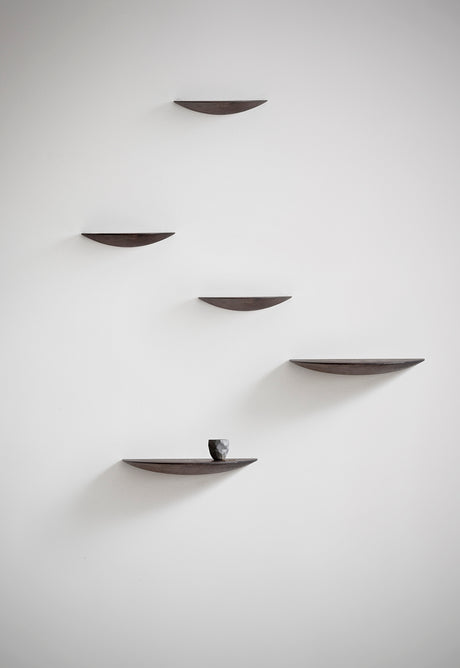 Audo Copenhagen - Gridy Fungi Hyllor, medium - Black Oak - Jacobsen Plus
