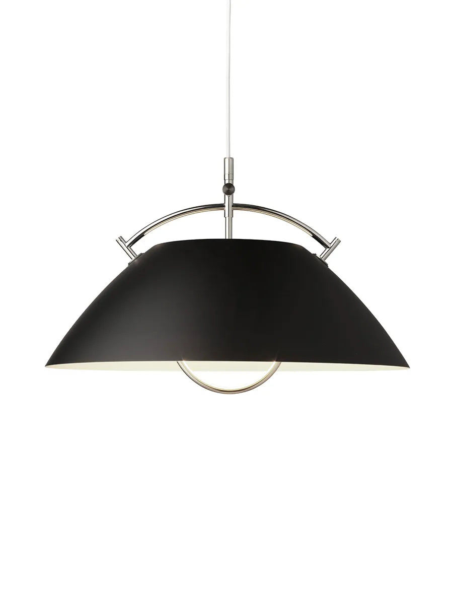HJW37 Pendellampa med hiss av Hans J. Wegner - Svart - Nikkel - Jacobsen Plus