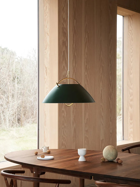 HJW37 Pendellampa med hiss av Hans J. Wegner - Vit - Nikkel - Jacobsen Plus
