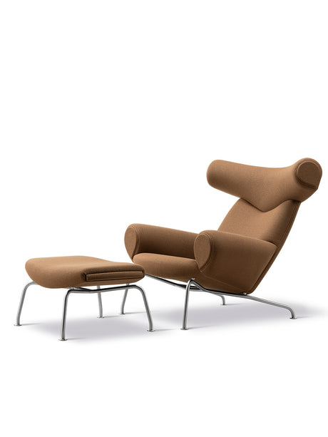 Ox Chair inkl. pall i Vidar 353 med passpoal i Max 91-läder av Hans J. Wegner - Jacobsen Plus