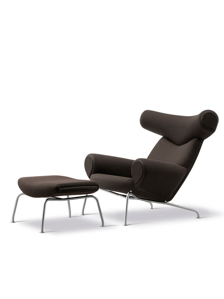 Ox Chair inkl. pall i Vidar 386 med keder i Max 96 läder av Hans J. Wegner - 1 - Jacobsen Plus