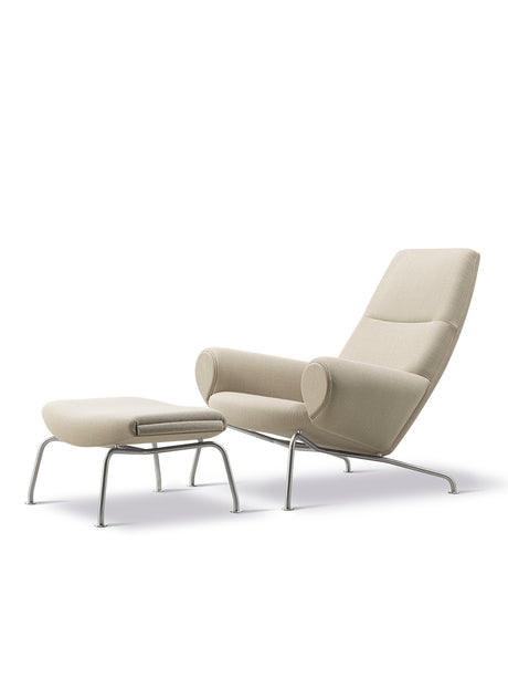 Queen Stol inkl. pall i Vidar 222 med keder i Omni 112 läder av Hans J. Wegner - 1 - Jacobsen Plus