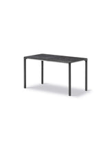 Piloti Bord, svart marquina från Fredericia Furniture - 6610: 75 x 39 x H41 cm / Svart pulverlakeret aluminium - Jacobsen Plus