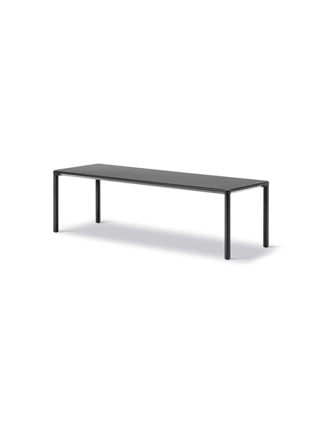 Piloti Bord, svart laminat från Fredericia Furniture - 6610: 75 x 39 x H35 cm / Svart pulverlakeret aluminium - Jacobsen Plus