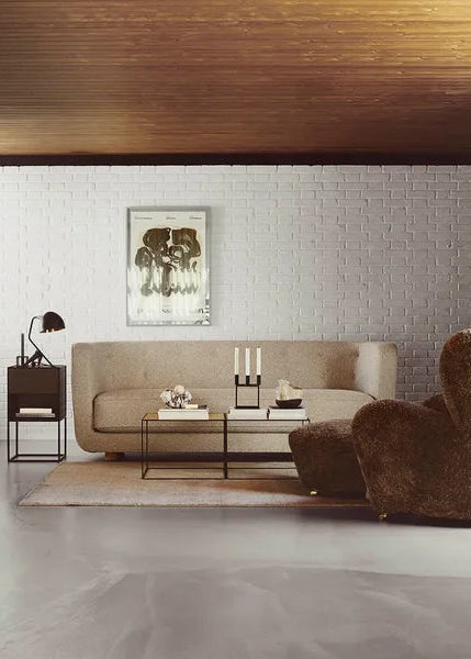 Vilhelm Soffa från Audo Copenhagen - Tyg / Signatur - Sahco Zero Boucle 001 / Ek - Jacobsen Plus