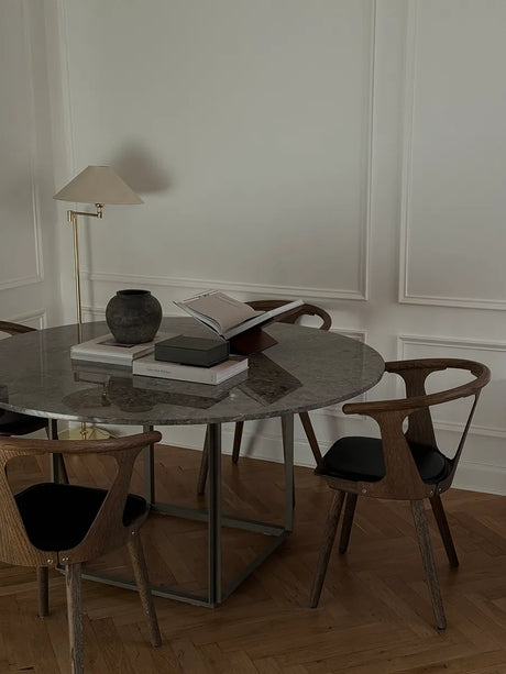 Florence Matbord Ø145, gris du marais/beigegrå från New Works - 4 - Jacobsen Plus