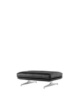 Inland AV32 Pouf från &Tradition - Noble Black læder - poleret stel - Jacobsen Plus