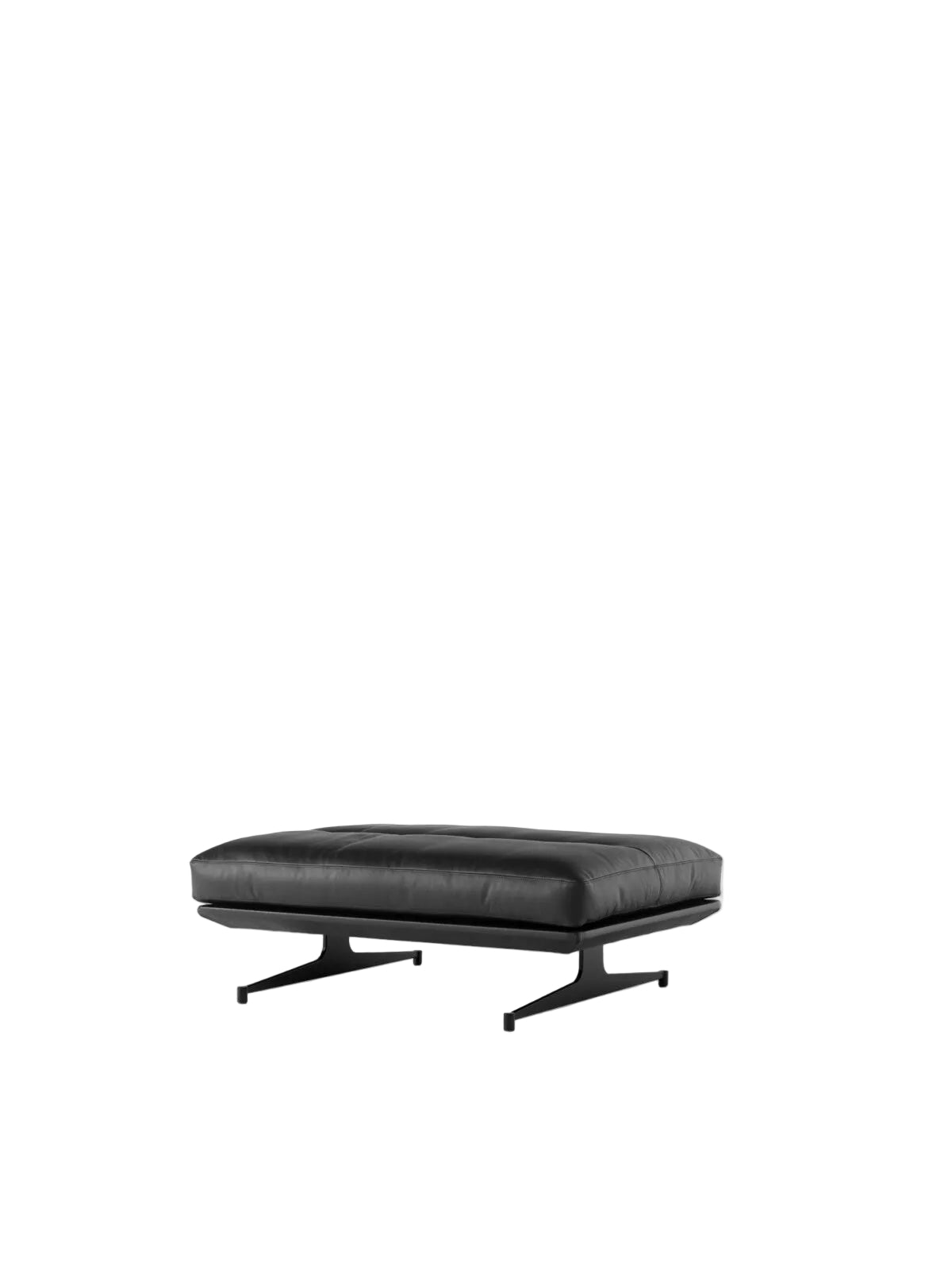 Inland AV32 Pouf från &Tradition - Noble Black læder - Jacobsen Plus