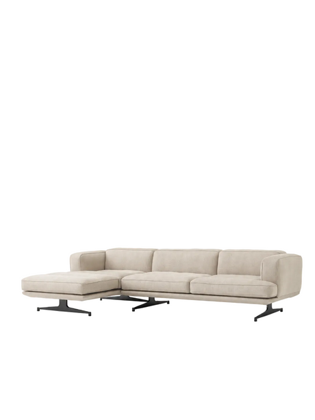 &Tradition - Inland AV42 Soffa med schäslong - Venstrevendt - Acca 0231 - svart stel - Jacobsen Plus