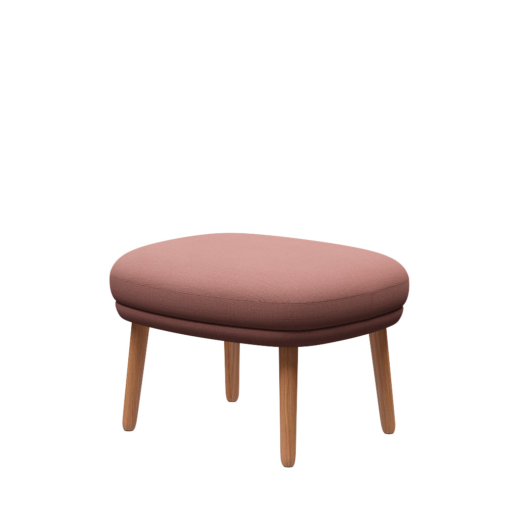 Ro Pall m. stomme i ek från Fritz Hansen - Christianshavn - 1131 Orange/Red - Jacobsen Plus