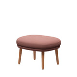 Fri Pall med stomme i ek från Fritz Hansen - Christianshavn - 1131 Orange/Red - Jacobsen Plus