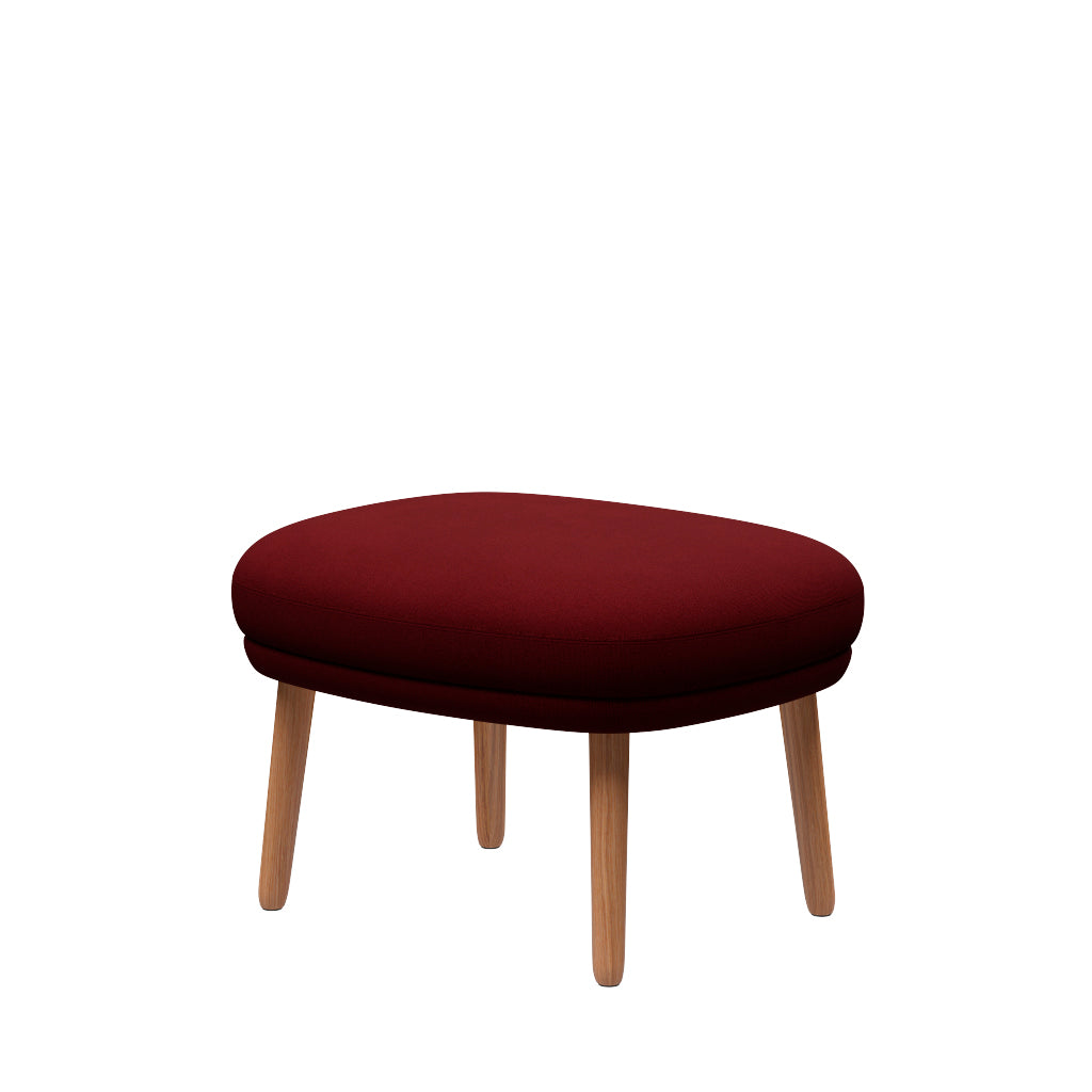 Fri Pall med stomme i ek från Fritz Hansen - Christianshavn - 1140 Red Uni - Jacobsen Plus