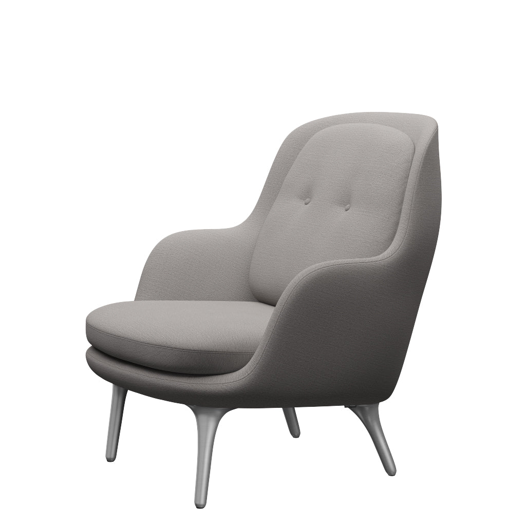 Fri Fåtölj med stativ i aluminium från Fritz Hansen - Christianshavn - 1121 Beige - Jacobsen Plus