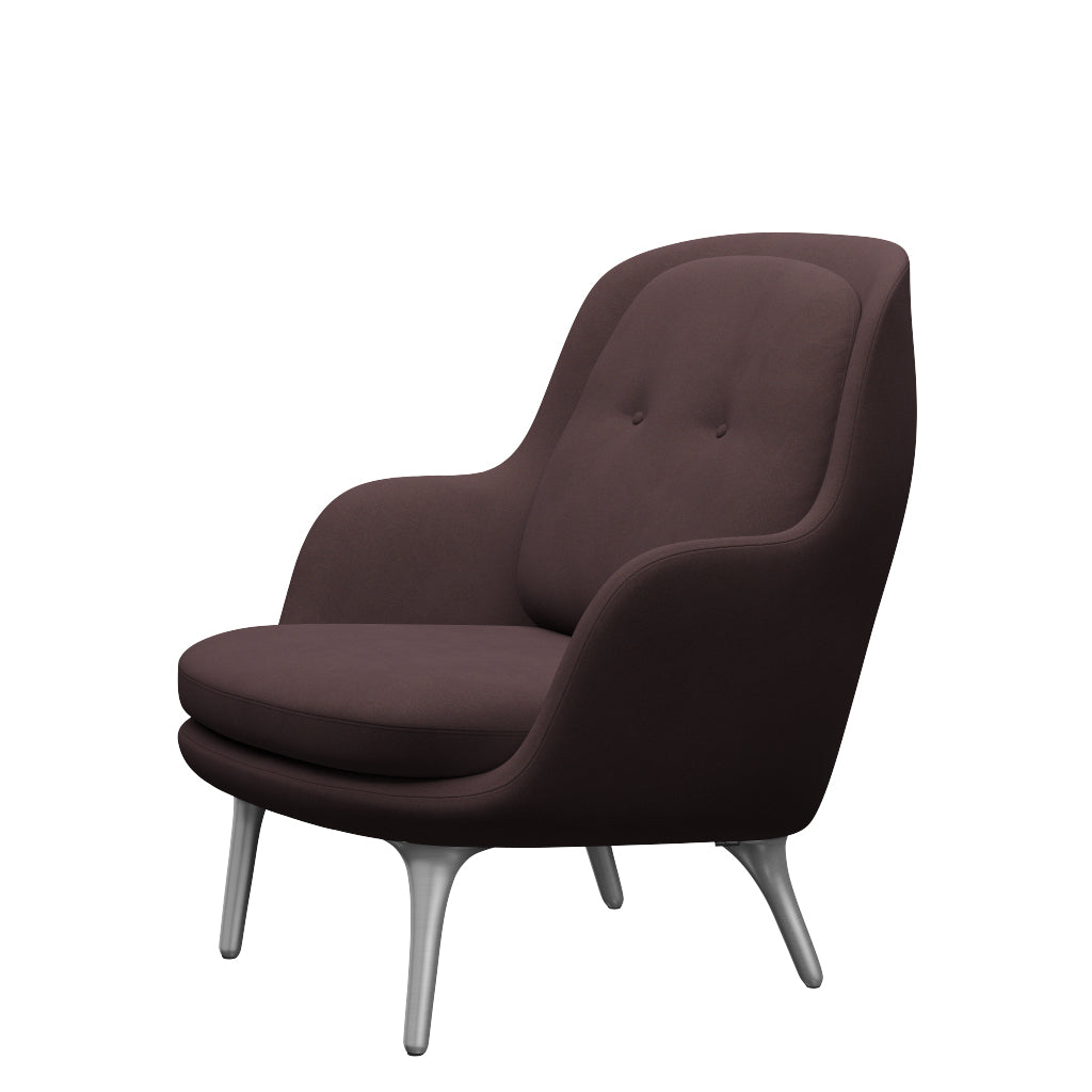 Fri Fåtölj med stativ i aluminium från Fritz Hansen - Christianshavn - 1135 Blue/Orange - Jacobsen Plus