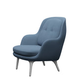 Fri Fåtölj med stativ i aluminium från Fritz Hansen - Christianshavn - 1152 Light Blue - Jacobsen Plus