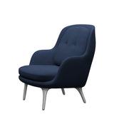 Fri Fåtölj med stativ i aluminium från Fritz Hansen - Christianshavn - 1155 Dark Blue - Jacobsen Plus