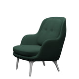 Fri Fåtölj med stativ i aluminium från Fritz Hansen - Christianshavn - 1160 Dark Green Uni - Jacobsen Plus