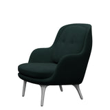 Fri Fåtölj med stativ i aluminium från Fritz Hansen - Christianshavn - 1161 Dark Green - Jacobsen Plus