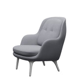 Fri Fåtölj med stativ i aluminium från Fritz Hansen - Christianshavn - 1170 Light Grey Uni - Jacobsen Plus