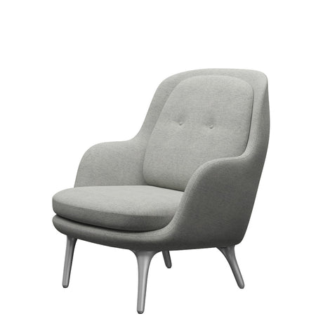 Fri Fåtölj med stativ i aluminium från Fritz Hansen - Christianshavn - 1110 Yellow - Jacobsen Plus