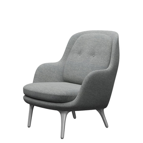 Fri Fåtölj med stativ i aluminium från Fritz Hansen - Christianshavn - 1110 Yellow - Jacobsen Plus