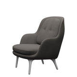 Fri Fåtölj med stativ i aluminium från Fritz Hansen - Hallingdal - 143 Grey/Dark - Jacobsen Plus