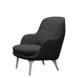 Fri Fåtölj med stativ i aluminium från Fritz Hansen - Hallingdal - 368 Black/Grey - Jacobsen Plus