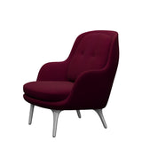 Fri Fåtölj med stativ i aluminium från Fritz Hansen - Hallingdal - 563 Dark Rose - Jacobsen Plus
