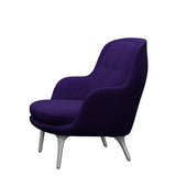 Fri Fåtölj med stativ i aluminium från Fritz Hansen - Hallingdal - 702 Purple - Jacobsen Plus