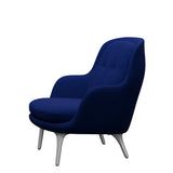 Fri Fåtölj med stativ i aluminium från Fritz Hansen - Hallingdal - 754 Sea Blue - Jacobsen Plus