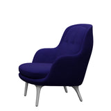 Fri Fåtölj med stativ i aluminium från Fritz Hansen - Hallingdal - 763 Dark Purple - Jacobsen Plus