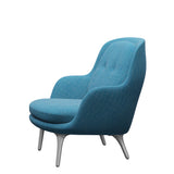 Fri Fåtölj med stativ i aluminium från Fritz Hansen - Hallingdal - 840 White/Turquise - Jacobsen Plus