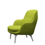 Fri Fåtölj med stativ i aluminium från Fritz Hansen - Hallingdal - 907 Lime - Jacobsen Plus