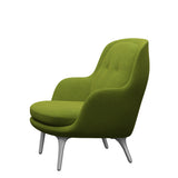 Fri Fåtölj med stativ i aluminium från Fritz Hansen - Hallingdal - 980 Green - Jacobsen Plus