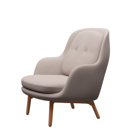Fri Fåtölj m. stomme i ek från Fritz Hansen - Christianshavn - 1110 Yellow - Jacobsen Plus