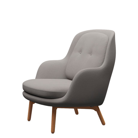 Fri Fåtölj m. stomme i ek från Fritz Hansen - Christianshavn - 1110 Yellow - Jacobsen Plus