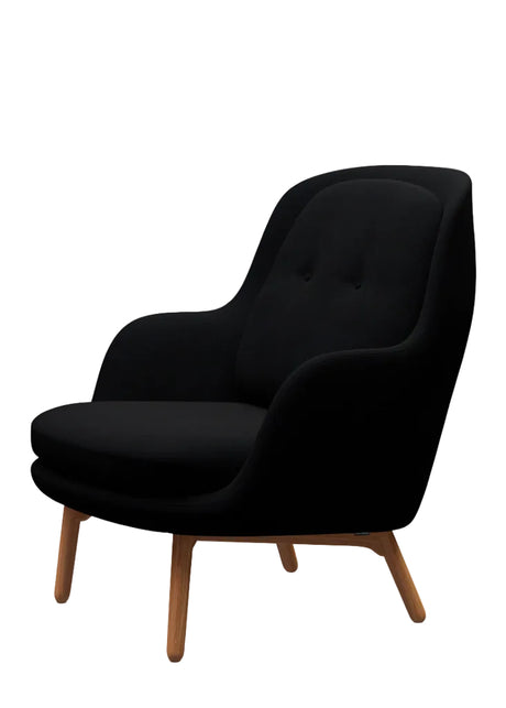 Fri Fåtölj m. stomme i ek från Fritz Hansen - Christianshavn - 1110 Yellow - Jacobsen Plus