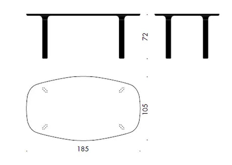 Analog Bord JH63 från Fritz Hansen - Vit laminat / Vit / Ek - Jacobsen Plus