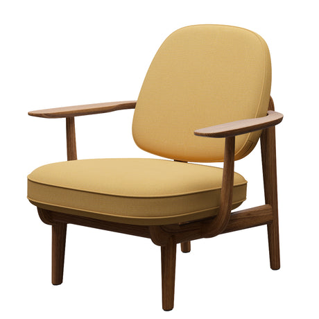 Fred Fåtölj, oljad ek från Fritz Hansen - Christianshavn - 1110 Yellow - Jacobsen Plus
