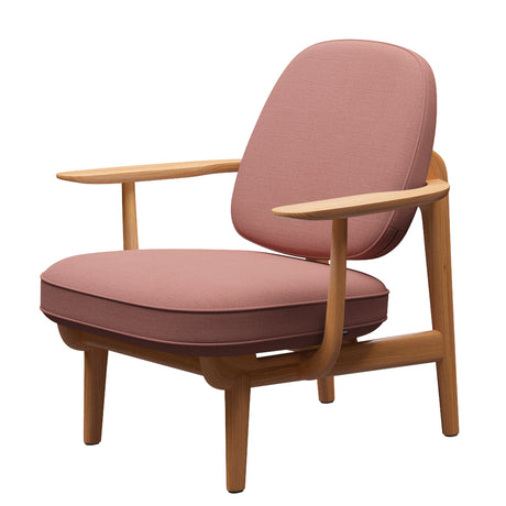 Fred Fåtölj, lackad ek från Fritz Hansen - Christianshavn - 1110 Yellow - Jacobsen Plus
