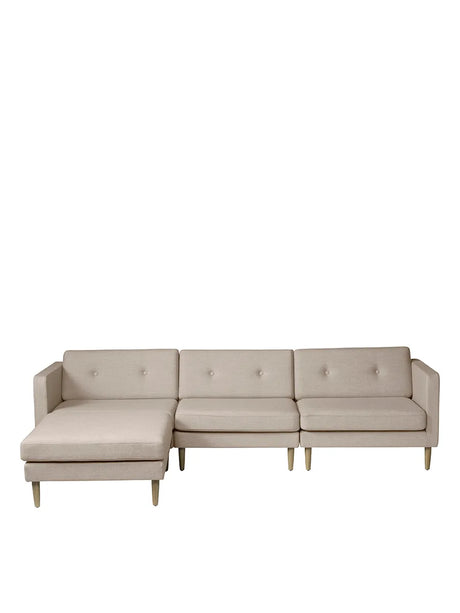 L42 Firhøj Soffa 3-sits med schäslong, beige från FDB Møbler - Jacobsen Plus
