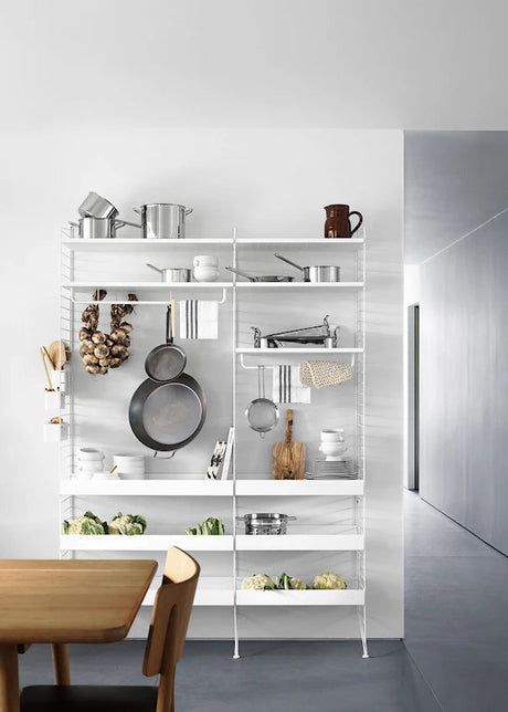 Köksbokhylla, paket G från String Furniture - Vit - vit - Jacobsen Plus