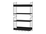 Köksbokhylla, paket H från String Furniture - Svart - svart - Jacobsen Plus