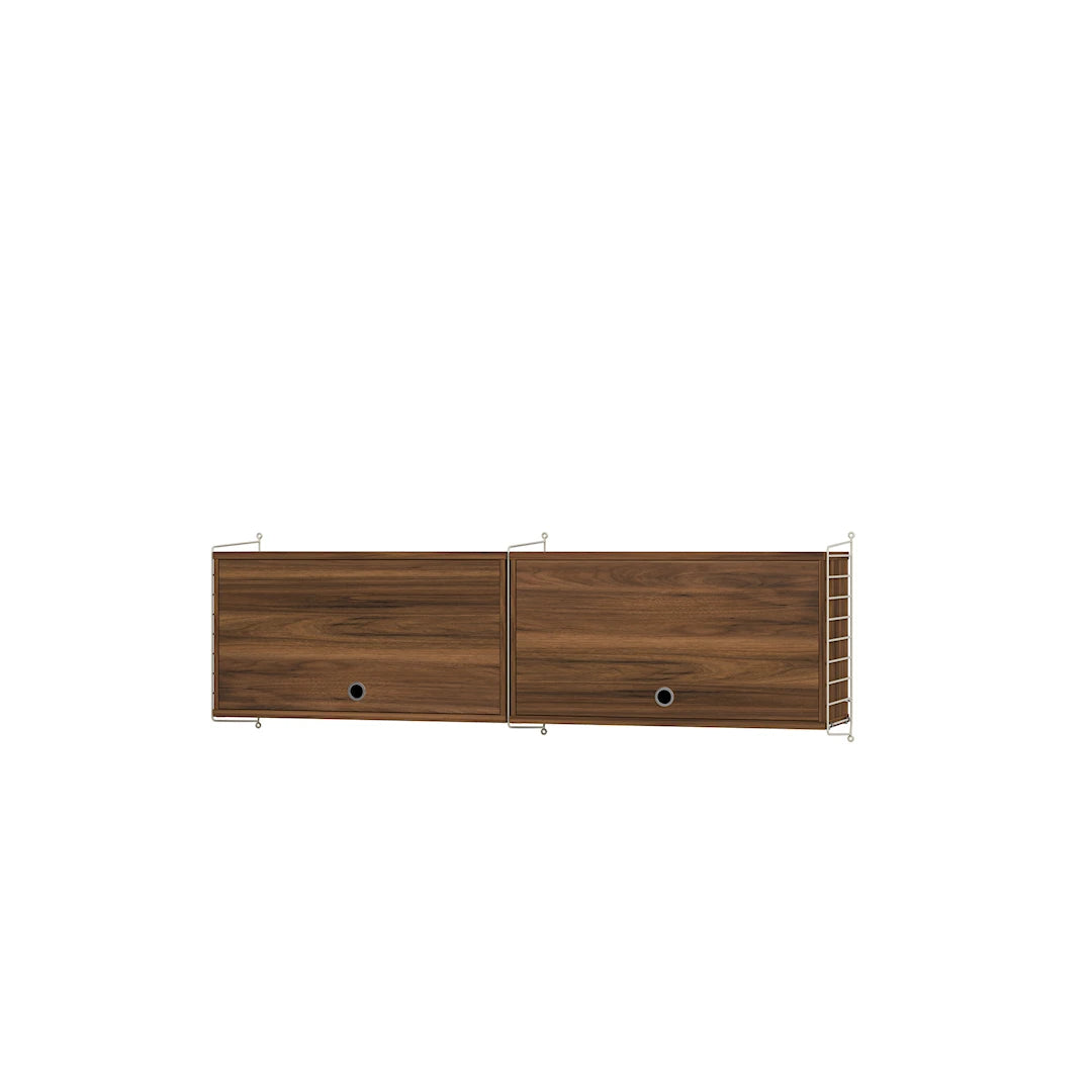 Köksbokhylla, paket N från String Furniture - Beige - valnød - Jacobsen Plus