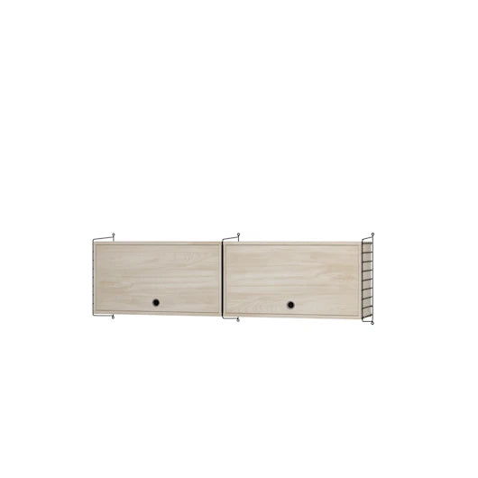 Köksbokhylla, paket N från String Furniture - Svart - ask - Jacobsen Plus