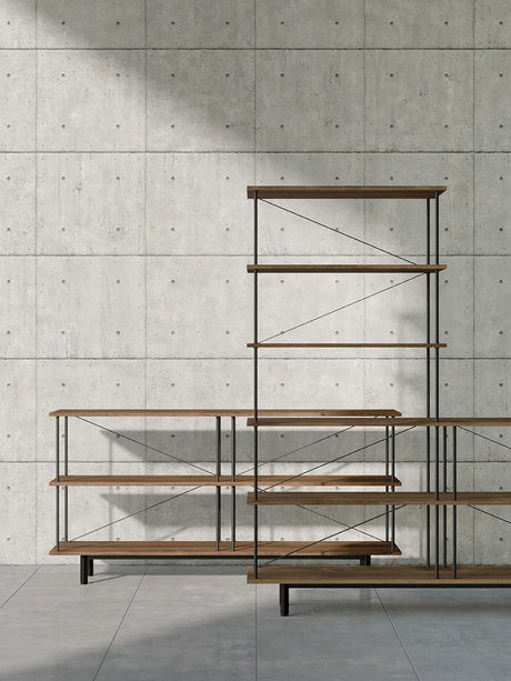 Seiton bokhylla 3-3 L i valnöt från Stellar Works - 3 - Jacobsen Plus