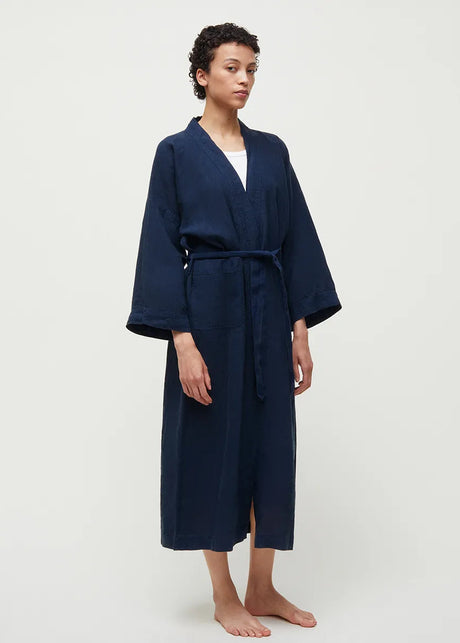 Kimono Linen, marinblå från Aiayu - S-M - Jacobsen Plus